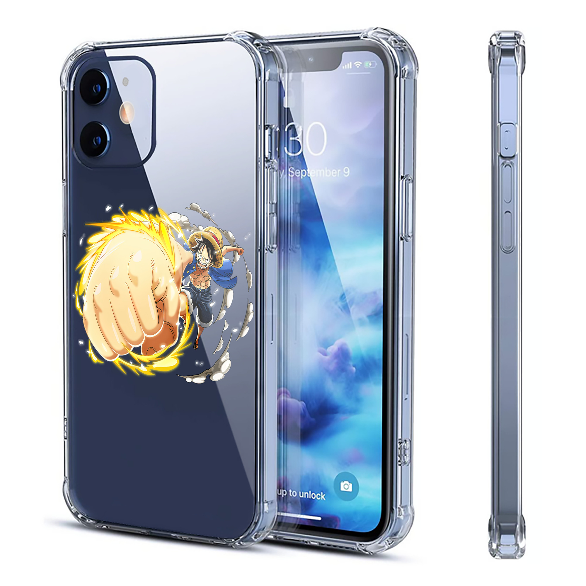 （画像用） ワンピース モンキー・D・ルフィ ONE PIECE Monkey D. Luffy 【iPhone 12シリーズ対応】透明スマホケース（クリアソフトケース）